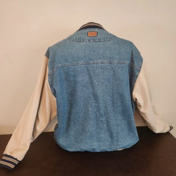 Vintage - 1990's Denim Jean's Two Toned Botton Heavyweight Jacket - XL Preowned - Picture 2 of 5